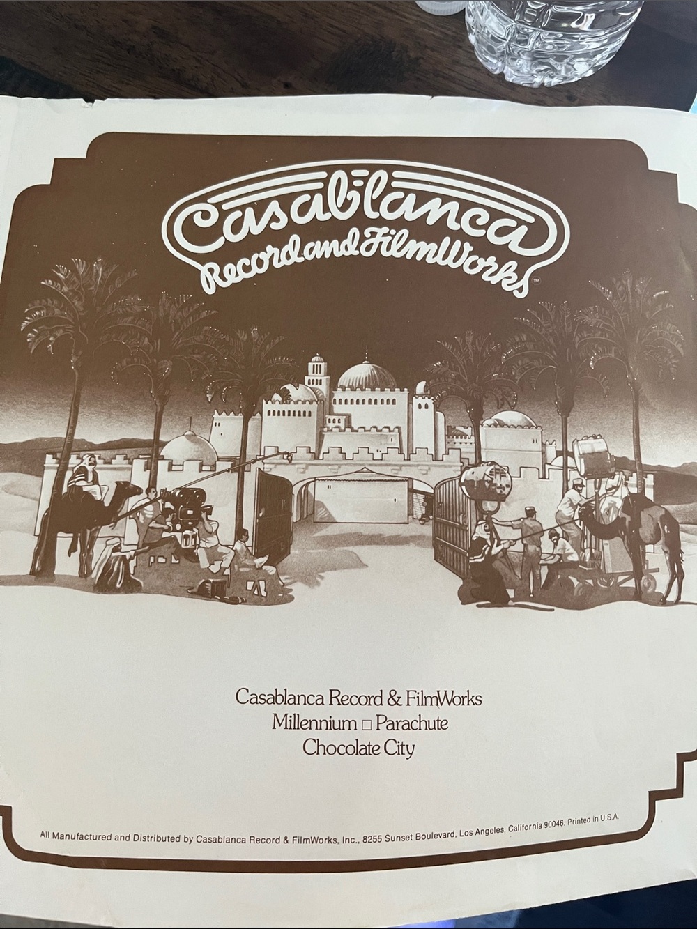 Casablanca record insert Brown no record included